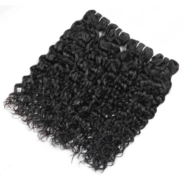 Water Wavy Non Remy Natural Human Hair Weave Human Hair Bundles