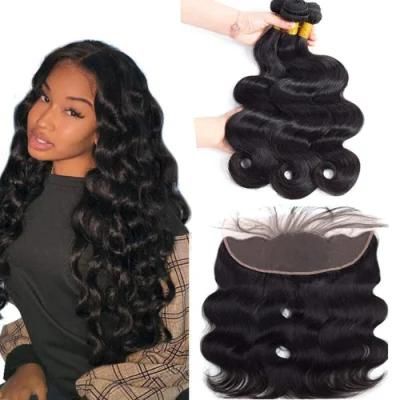 Kbeth Peruvian Virgin Hair Body Wave Ear to Ear Lace Frontal Closure with Bundles Peruvian Body Wave with Closure 3 Bundles or 4 Bundle