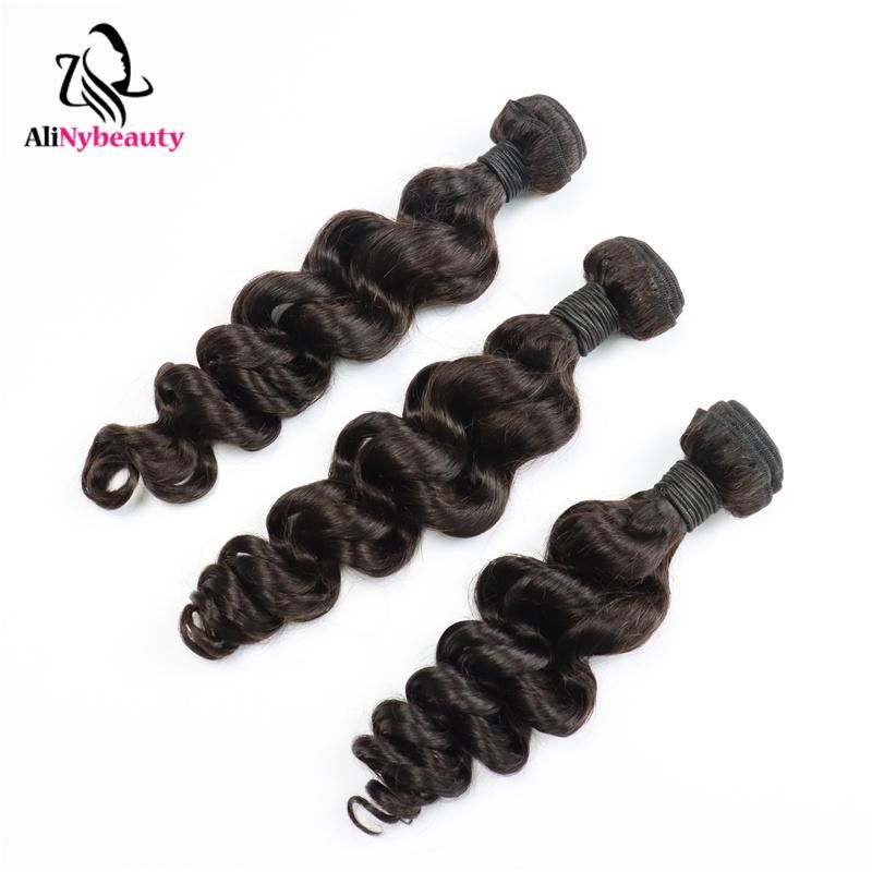 Alinybeauty Best Quality Hot Selling Unprocessed Raw Indian Virgin Cuticle Aligned Hair 100% Human Hair Weave Loose Curly Hair Bundles