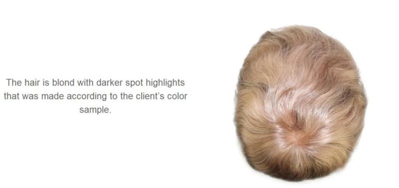 Men′s Full French Lace Toupee Wig - with Bleached Knots