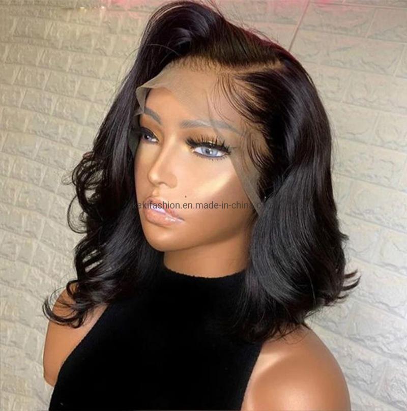 African High Temperature Fiber Female Private Label High Quality Lace Front Bob Wave Wigs