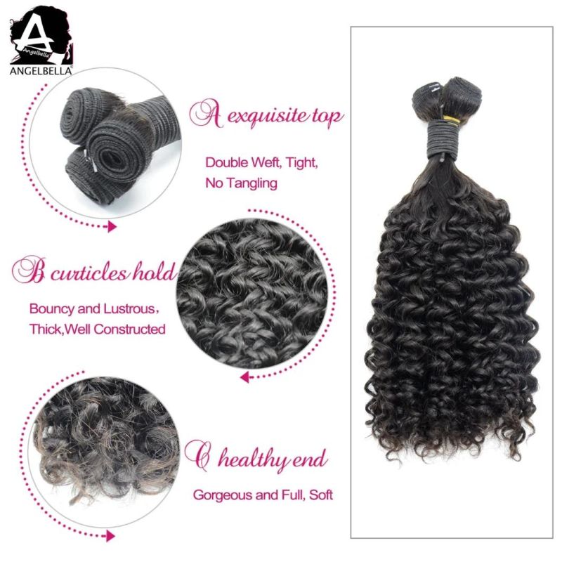 Angelbella Hot Selling Brazilian Human Hair Bundles Big Pixie Curl Human Hair Extension