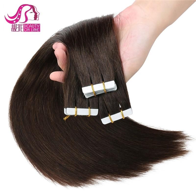 Natural Black Color Hot Sale Cheap Price Straight Virgin Remy Tape Hair Extension