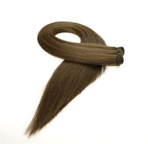 16&quot; #6 Remy Human Hair Extensions Brown Silk-Straight Factory Wholesale