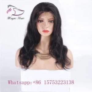 16inch Body Wave Black Color Lace Front Wig130density