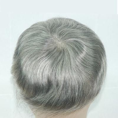 French with 1&quot; Fine Welded Mono Custom Made Toupee Brazilian Hair