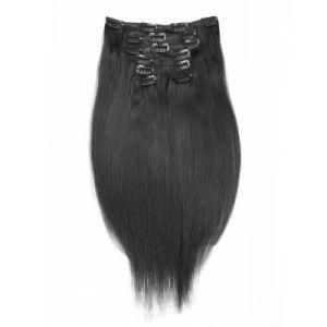 Hand Tied 100% Virgin Human Hair Natural Color Clip in Hair Extension