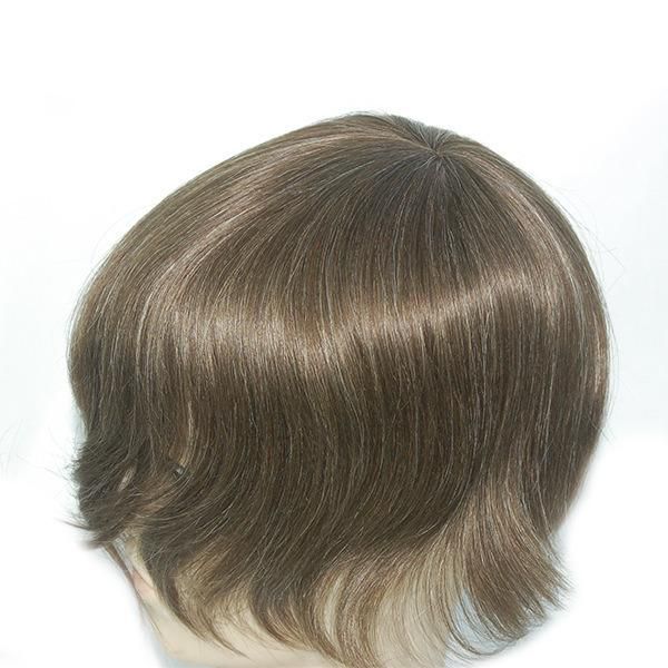 Special Color Silicon Injected Human Hair Replacement System