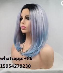 Human Hair Bob Wig T Color Straight Hair 1b Silver