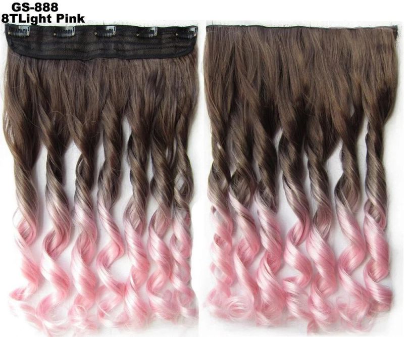 5clips One-Piece 22"-24" Body Wavy Clip in Hair Extensions Hairpiece