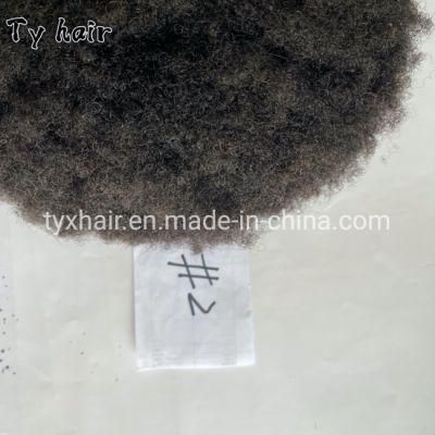 Afro Kinky Curl Toupee Indian Remy Human Hair Replacement 4mm/6mm/8mm/10mm/12mm/15mm Full Lace Unit for Black Men Fast Express Delivery