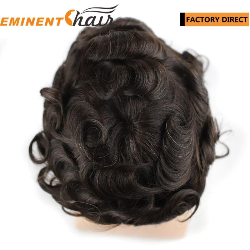 Fine Welded Mono Men′s Human Hairpiece