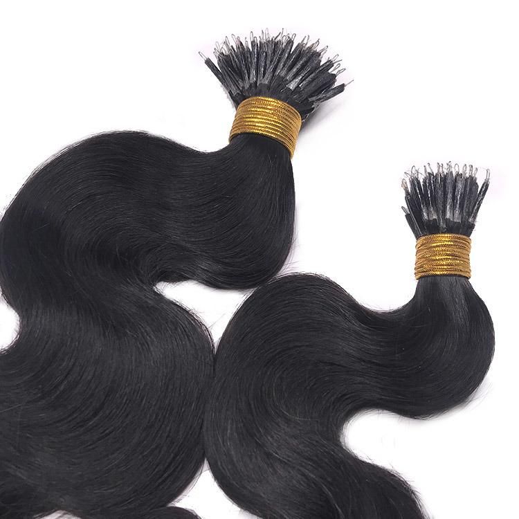 8"-30" Double Drawn Nano Ring Brazilian Hair Body Wave Hair Extension