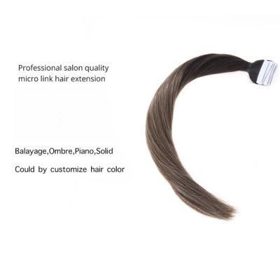 Human Hair Extensions 12&quot; 16&quot; 20&quot; Inches Skin Weft Straight Machine Remy Adhesive Tape Hair