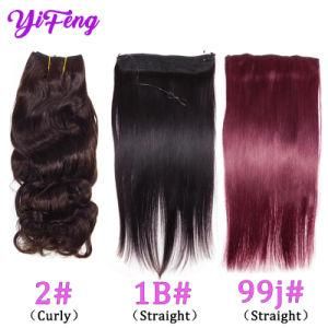 Silky Straight and Wavy 100% Human Hair Halo Hair Extension