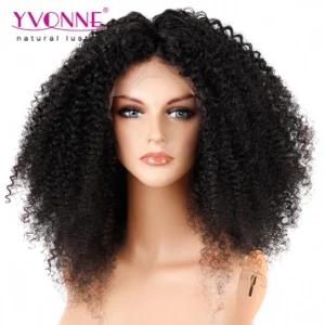 100% Brazilian Human Hair Lace Front Wig with High Density Malaysian Curly Wig