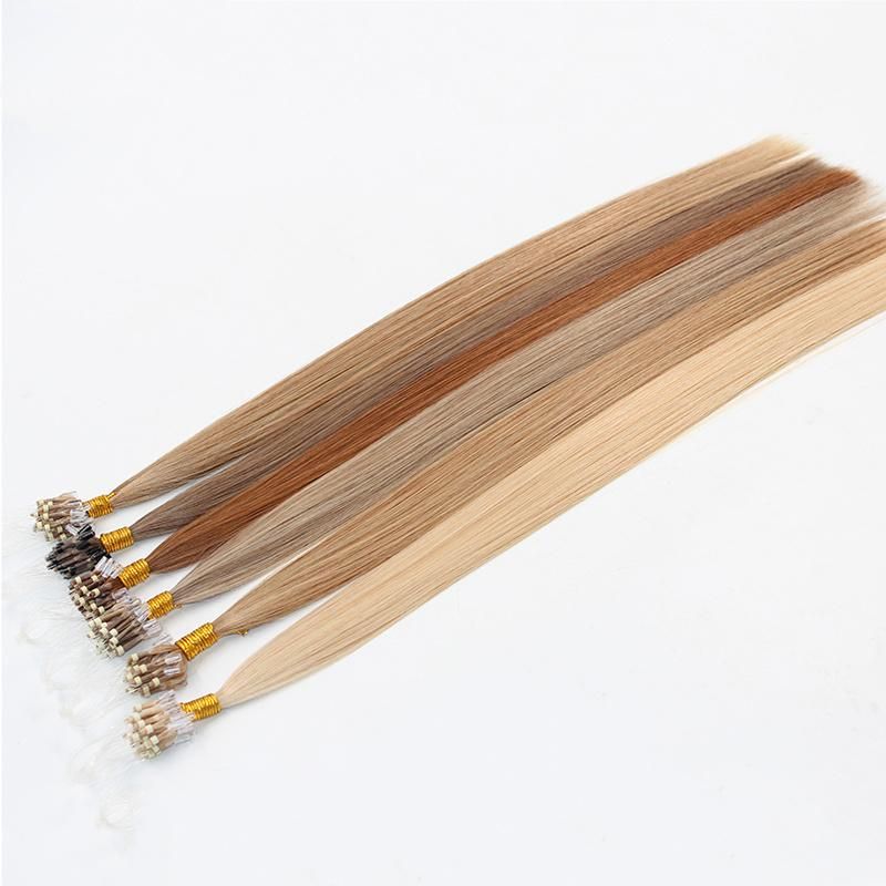 Factory Direct Straight Wholesale Human Hair Micro Loop Ring Hair Extension