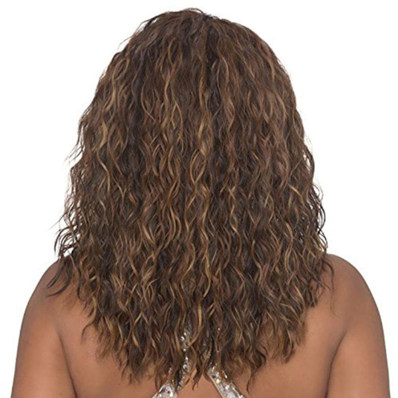 Lace Front Wig with Closure Dark Brown Human Brazilian Hair Rmey Curly Wavy Hair Wig for Women 20 Inch