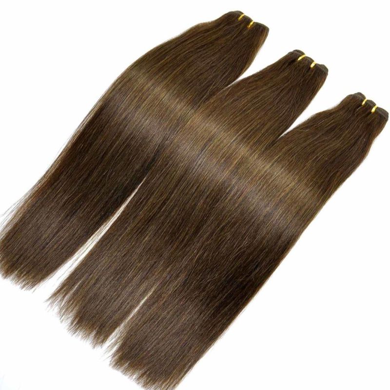 100% Remy Human Hair Extensions Dark Brown Silky Straight Hair