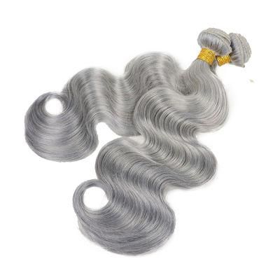 Wholesale Cheap Brazilian Hair Weave Remy Hair Bundles Extensions #Grey