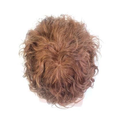French Lace with Swiss Lace Front Men&prime;s Human Hair Wig