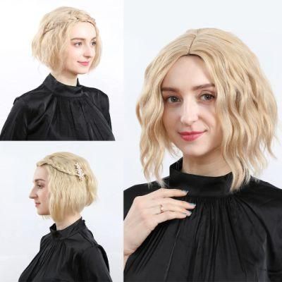 Short Wavy Blonde Cosplay Flapper 613 Synthetic Hair Bob Wigs for White Women