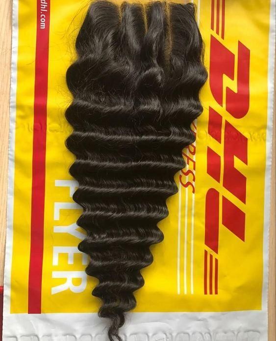 Sunlight Hair Deep Wave Hair Bundles with Closure Malaysian Remy Virgin Hair Vendor 3 Bundle with Closure Middle Part Lace Closure