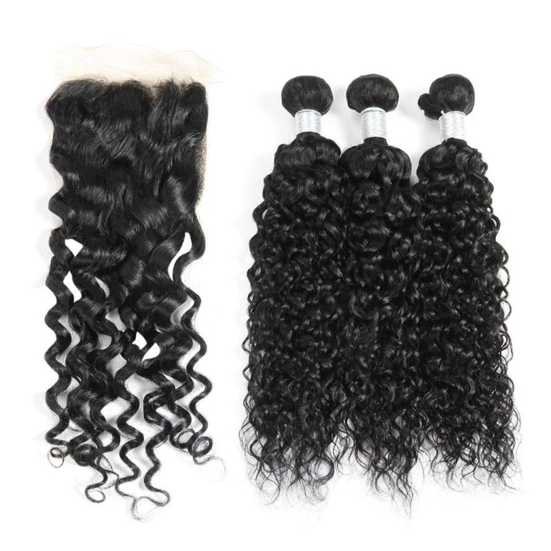 Wholesale Price Cuticle Aligned Hair Bundle with Closure Hair Combo