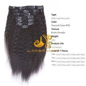 Ks1b off Black Kinky Straight 8&quot;-26&quot; Remy Human Natural Brazilian Hair in Stock