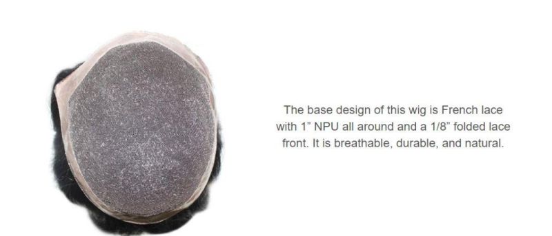 Extremely Soft and Comfortable Lace Base - Natural Feeling Men′s Luxury Hair Piece