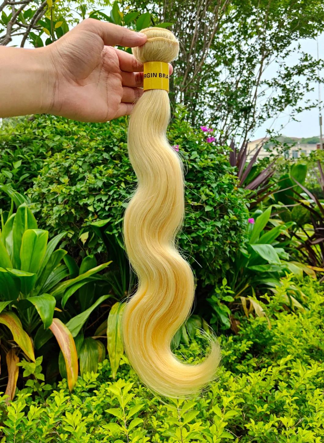 40 Inch Raw 613 Virgin Hair Body Wave Shiny No Tangle 613 Blonde Human Hair Extension