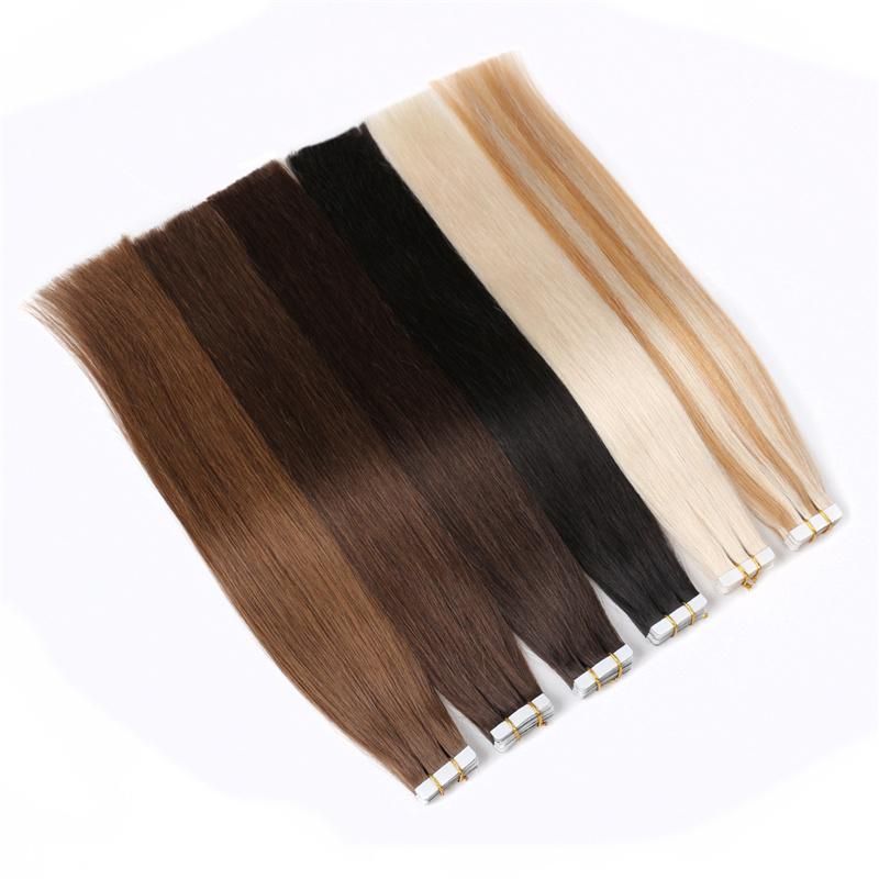 Double Side Invisible Adhesive Human Hair 100% Remy Human Hair Tape in Hair Extension
