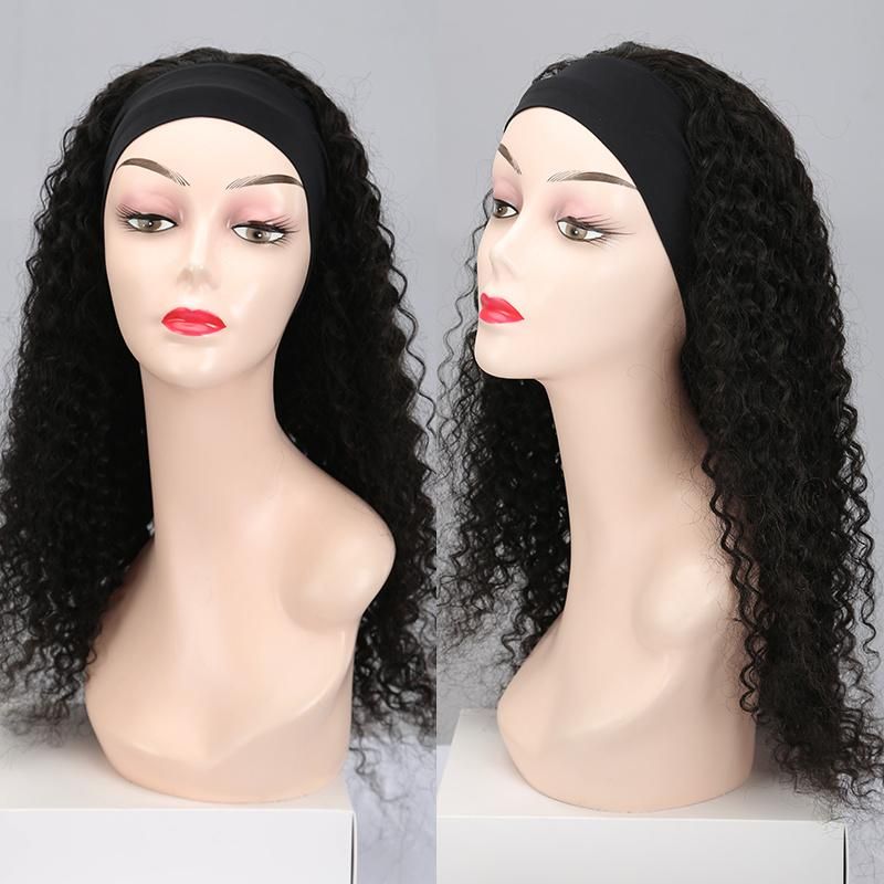 Kbeth Human Hair Wig for Black Women Soft Brazilian Human Hair Head Band Kinky Curly 100% Brazilian Remy Hair Lace Frontal Headband Human Hair Wigs Factory