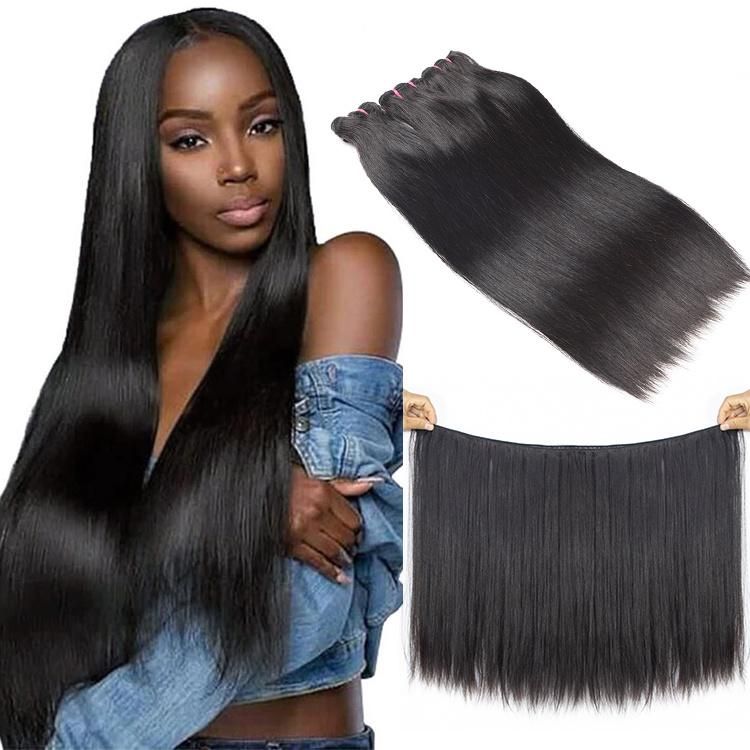Human Indian Cuticle Aligned Hair Bun13X4, 13X6 Bundle Hair with Frontal