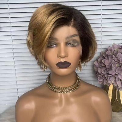 Sunlight Cheap Wholesale Brazilian Straight 360 Full Lace Front Pixie Curly Cut Short Lace Front Wig Transparent Lace Frontal Wigs