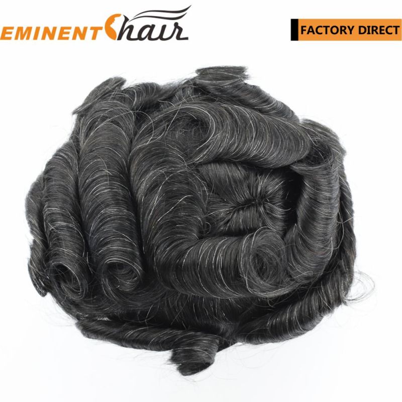 Mono with PU Edge Human Hair Toupee