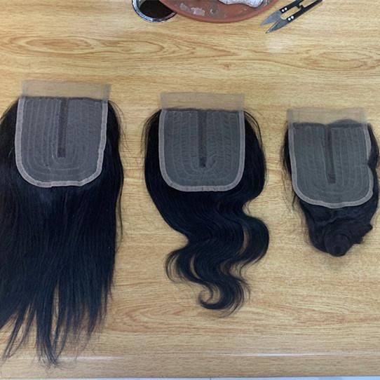 Factory Price Human Hair Extension Machine Made 4X4 Lace Closure