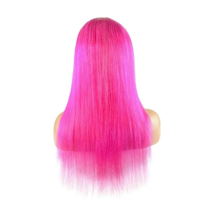 Wholesale Price 13X4 Lace Front Silky Straight Ombre Magenta Human Hair Wigs