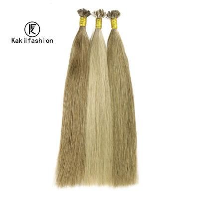 Kaki Hair Unprocessed Human Hair Extensions Virgin Raw U-Tip Hair Extensions