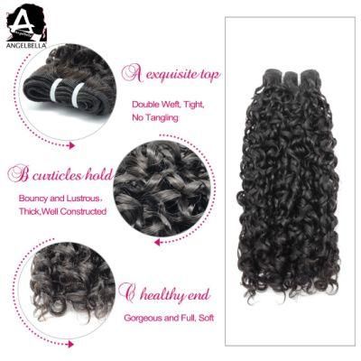 Angelbella Remy Peruvian Human Hair Bundles Pixie Curl Human Hair Weaving