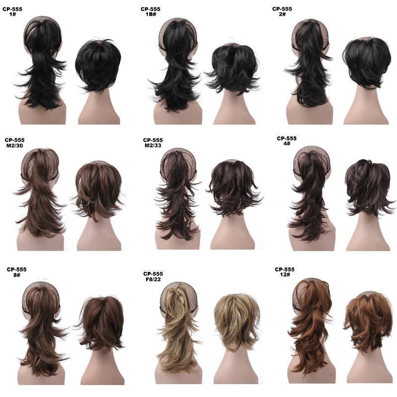 Two Shaded Strle Synthetic Clip in Hairpiece Ponytail Hair Extension