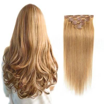 Human Hair Extensions 8pieces 20clips for Full Head Set Clip in Human Hair (AV-CH100-18-27)