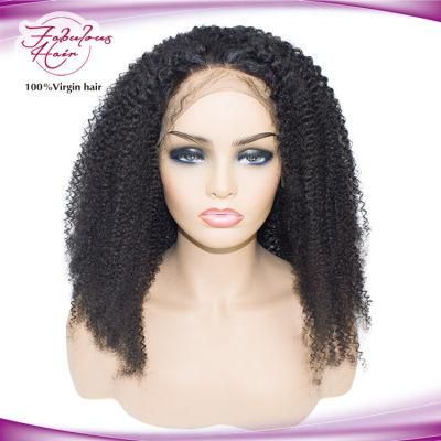 Grade 10A Kinky Curly Full Lace Wig Virgin Hair Wig