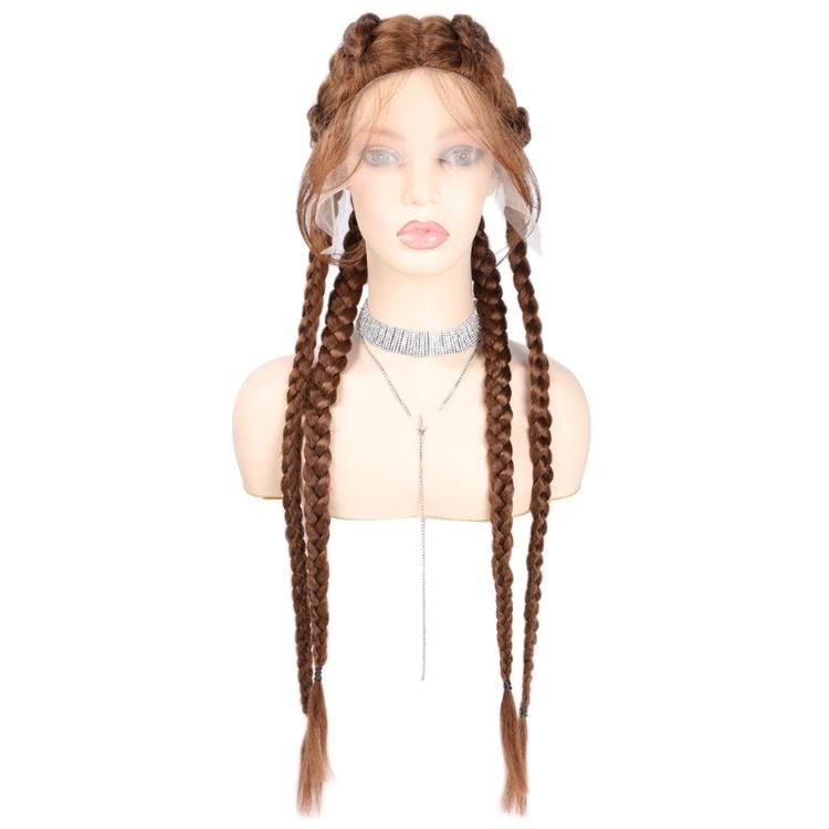 Wholesale African American 32inch Box Braid Synthetic Hair Wig Twist Braided Wigs