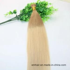 High Quality Medium Brown Color European Human Virgin Hair Single and Double Drawn I Tip Hair Extensions