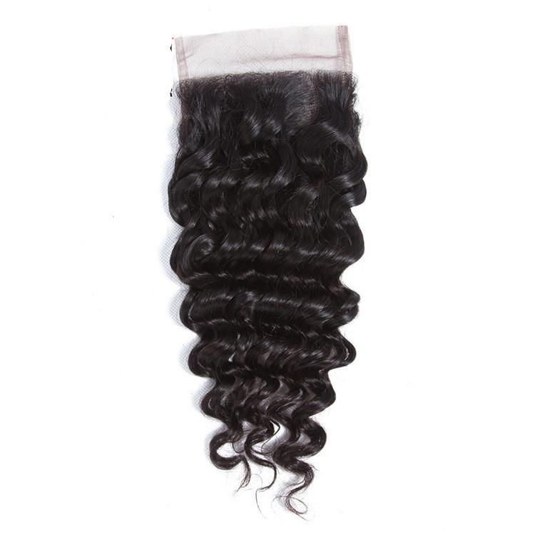 Kbeth Deep Wave Human Hair Toupees 20inch Length Smooth Remy Fashion Custom Logo and Style Easy Install Girls 4X4 5X5 Lace Closure with Big Stock