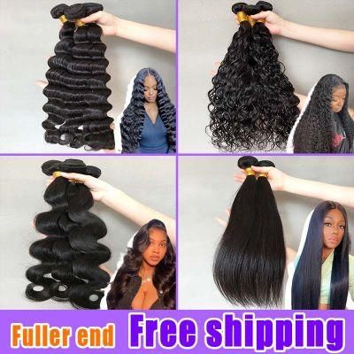 100% Factory Wholesale Unprocessed Raw Indian Human Hair Bundles