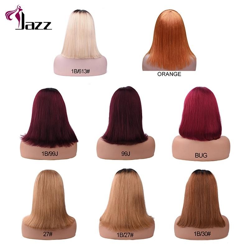 Pre Plucked Highlight Honey Brown Color Straight Bob Human Hair Lace Front Wigs, 4X4 Lace Closure Indian Straight Wave Bob Wig