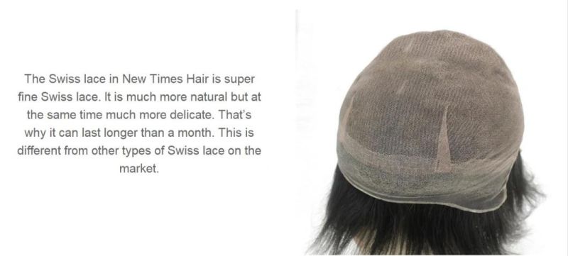 Not Noticeable Quality Men′s Wigs Full Lace Base - Long Durbality & Highly Breathable