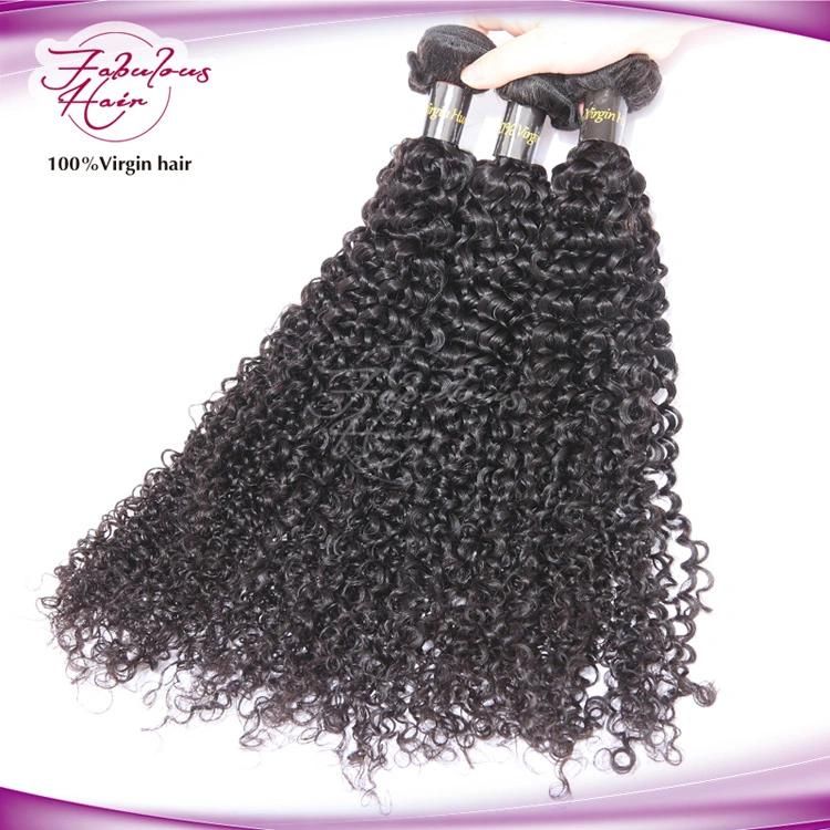 Indian Kanekalon Braid Hair Kinky Curly Remy Human Hair Weave